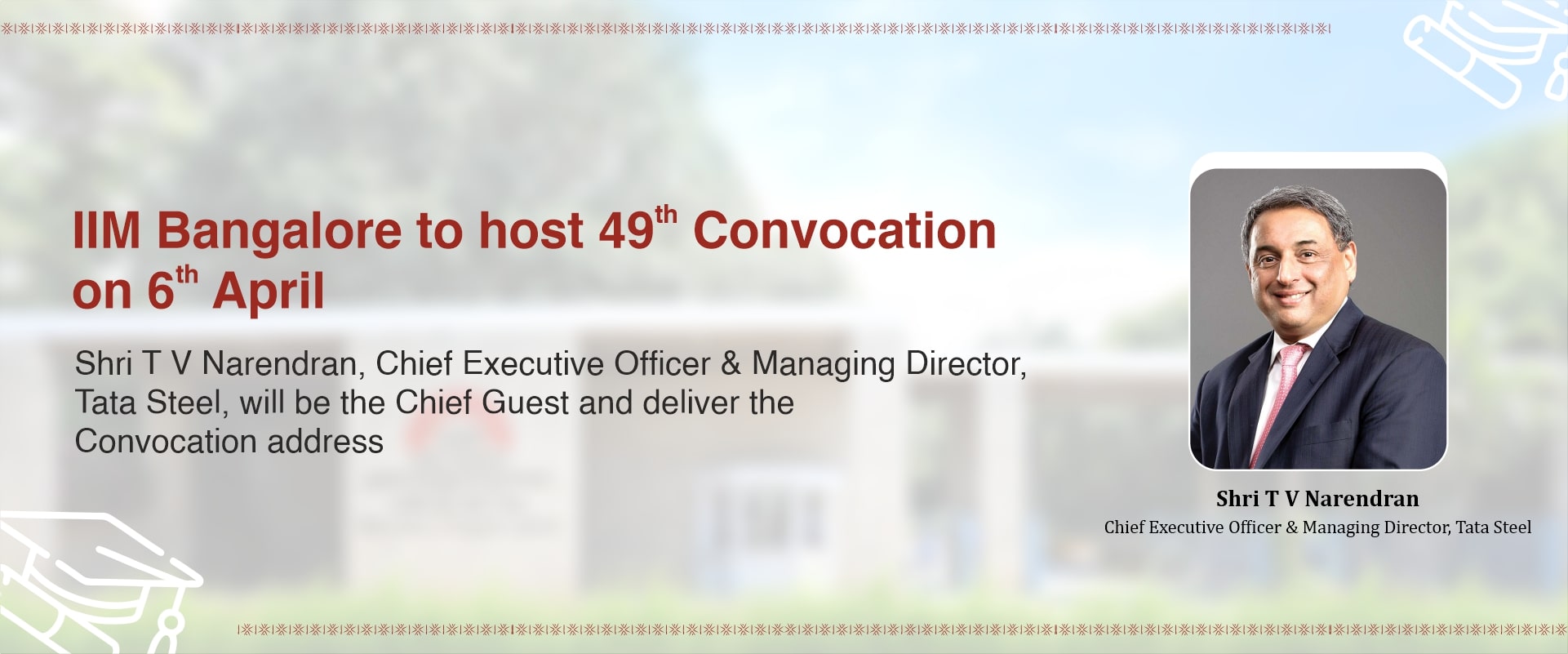  IIM Bangalore to host 49th Convocation on 6th April 