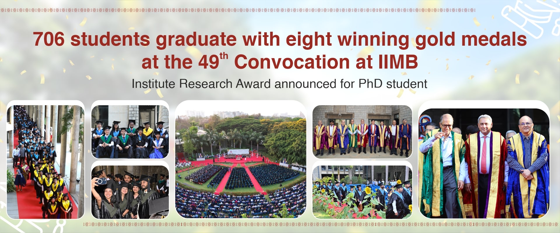 706 students graduate with eight winning gold medals at the 49th Convocation at IIMB 