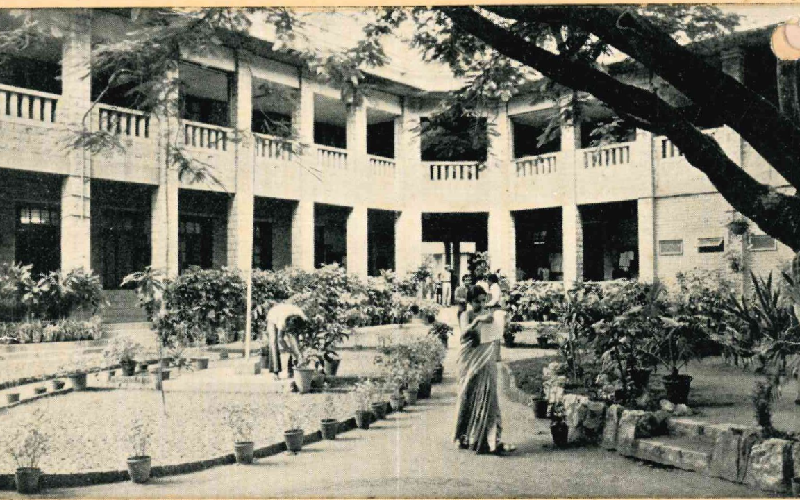 Courtyard of the old campus at St. Jospeh's College, 33 Langford Road