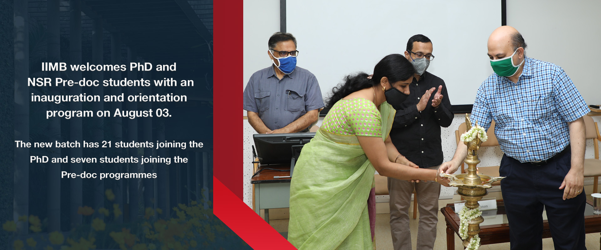 IIMB welcomes PhD and NSR Pre-doc students with an inauguration and orientation program on August 03