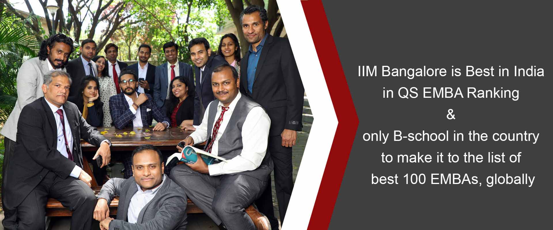 IIM Bangalore is Best in India in QS EMBA Ranking & only B-school in the country to make it to the list of best 100 EMBAs, globally