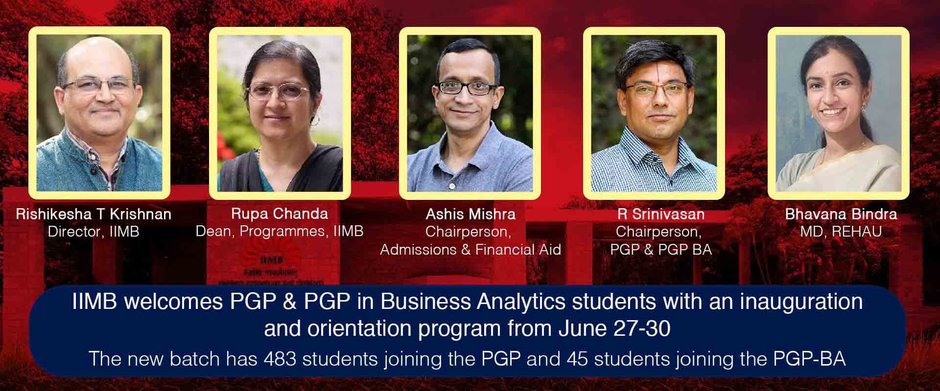 IIMB welcomes PGP & PGP in Business Analytics students with an inauguration and orientation program from June 27-30