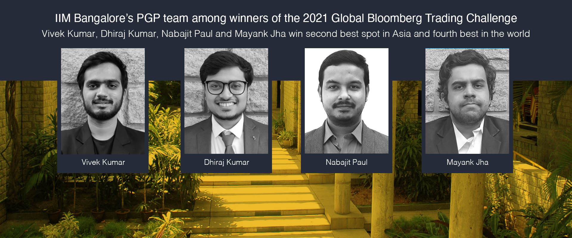 IIM Bangalore’s PGP team among winners of the 2021 Global Bloomberg Trading Challenge