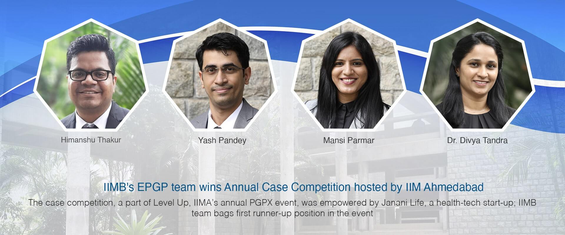 IIMB's EPGP team wins Annual Case Competition hosted by IIM Ahmedabad 