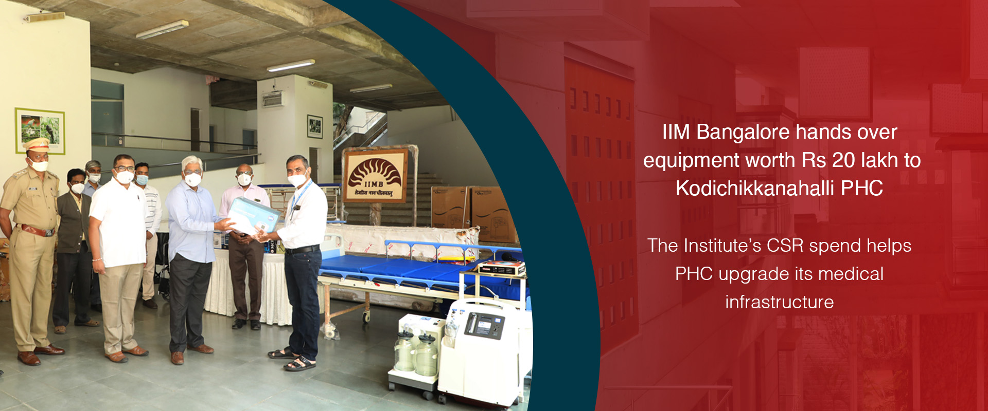 IIM Bangalore hands over equipment worth Rs 20 lakh to Kodichikkanahalli PHC