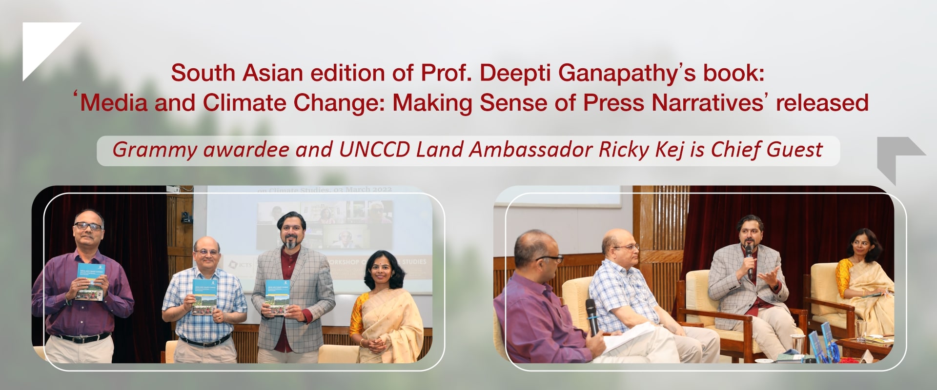 Prof. Deepti Ganapathy’s book: ‘Media and Climate Change: Making Sense of Press Narratives’ released