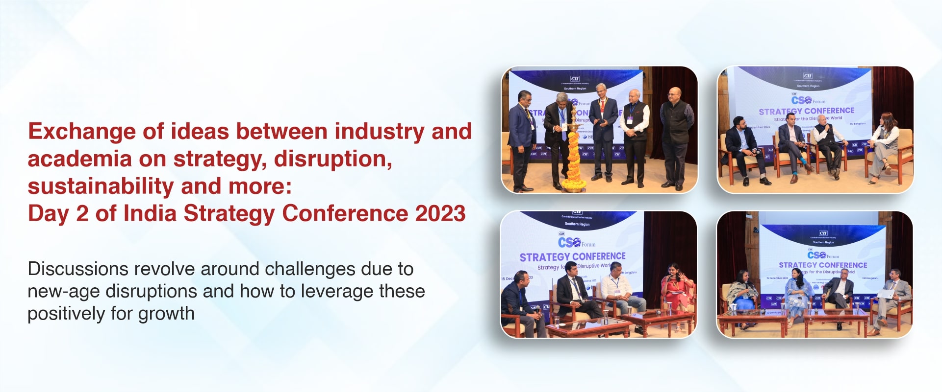 Exchange of ideas between industry and academia on strategy, disruption, sustainability and more: Day 2 of India Strategy Conference 2023