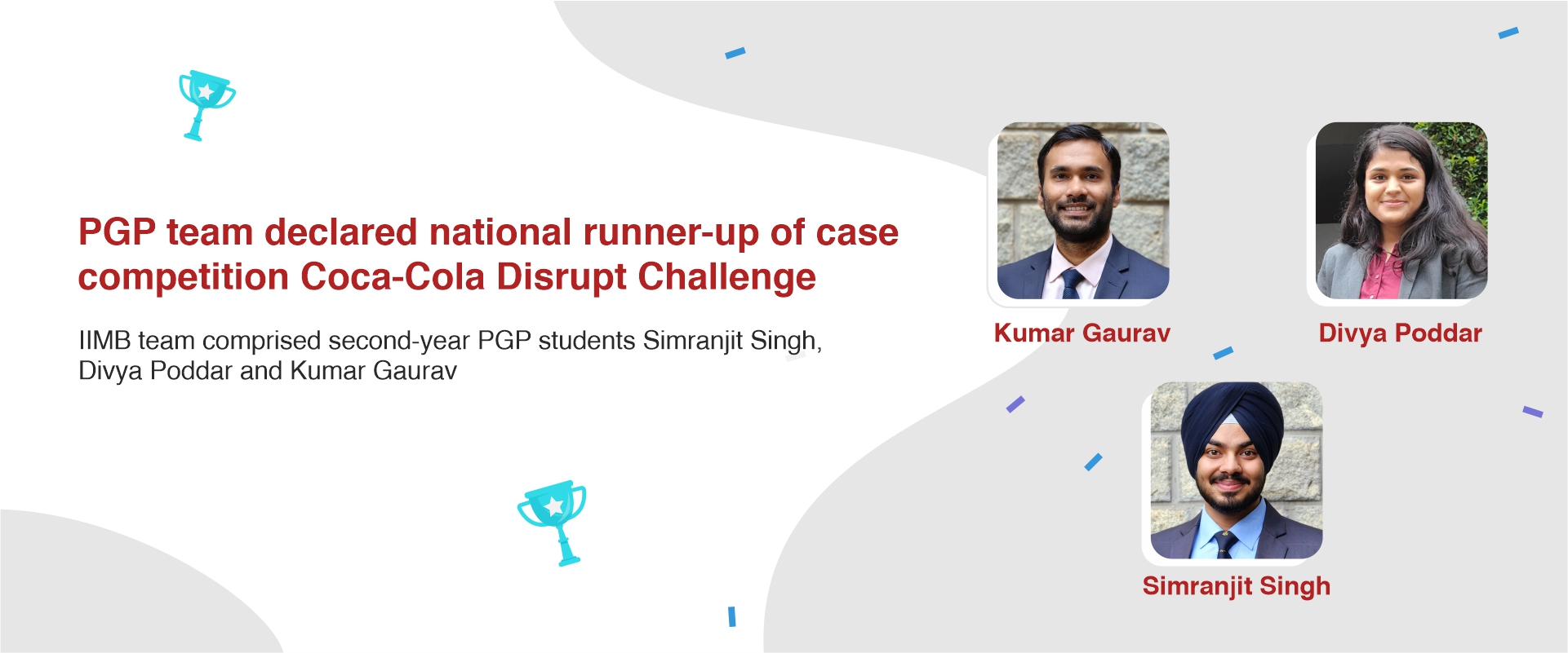 PGP team declared national runner-up of case competition Coca-Cola Disrupt Challenge