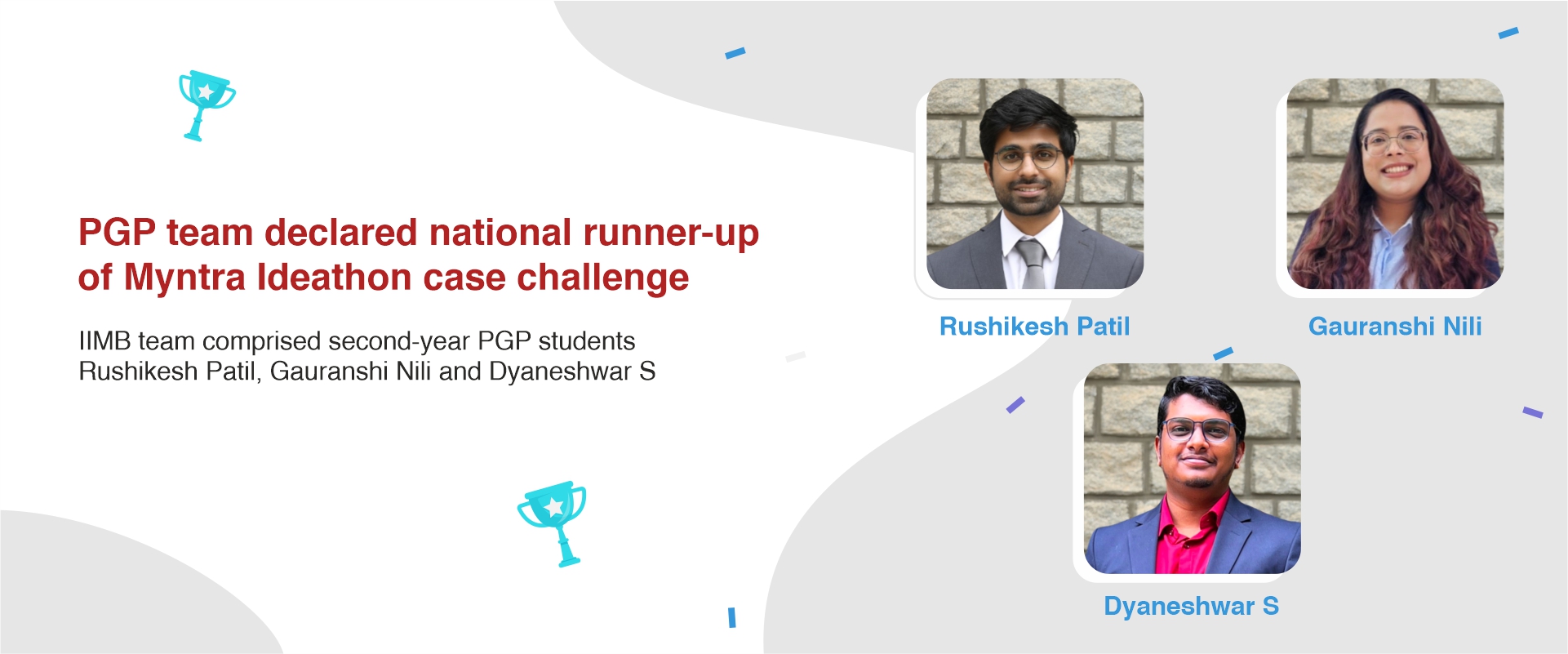 PGP team declared national runner-up of Myntra Ideathon case challenge