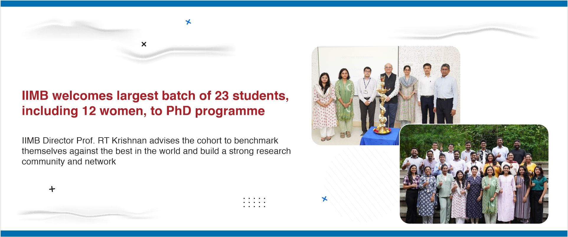 IMB welcomes largest batch of 23 students, including 12 women, to PhD programme 