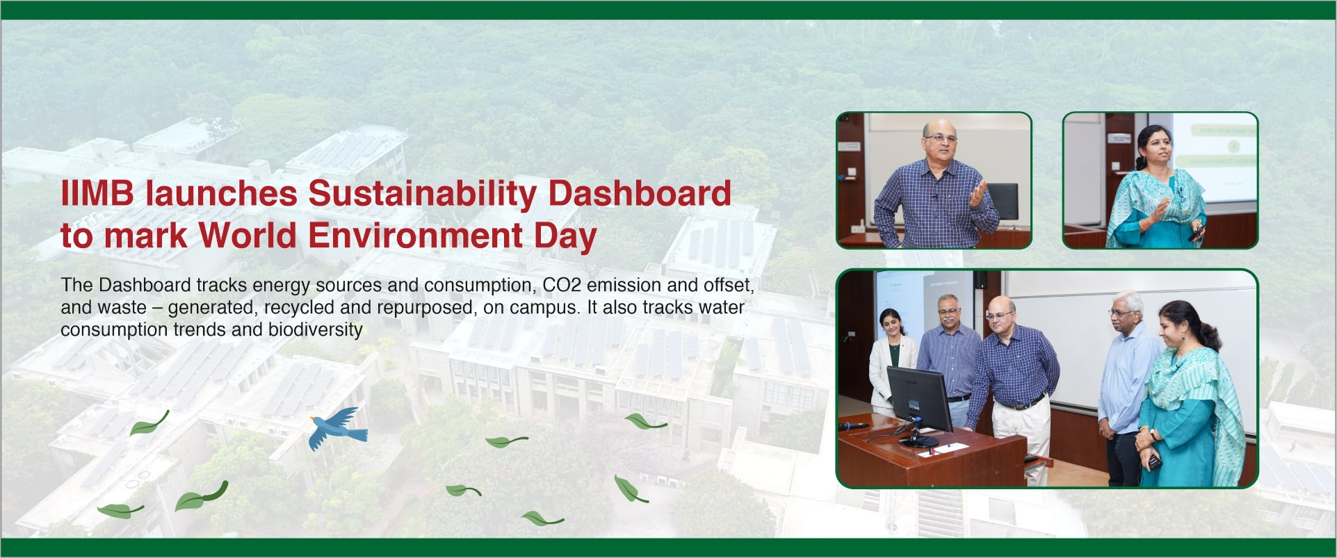 IIMB launches Sustainability Dashboard to mark World Environment Day 