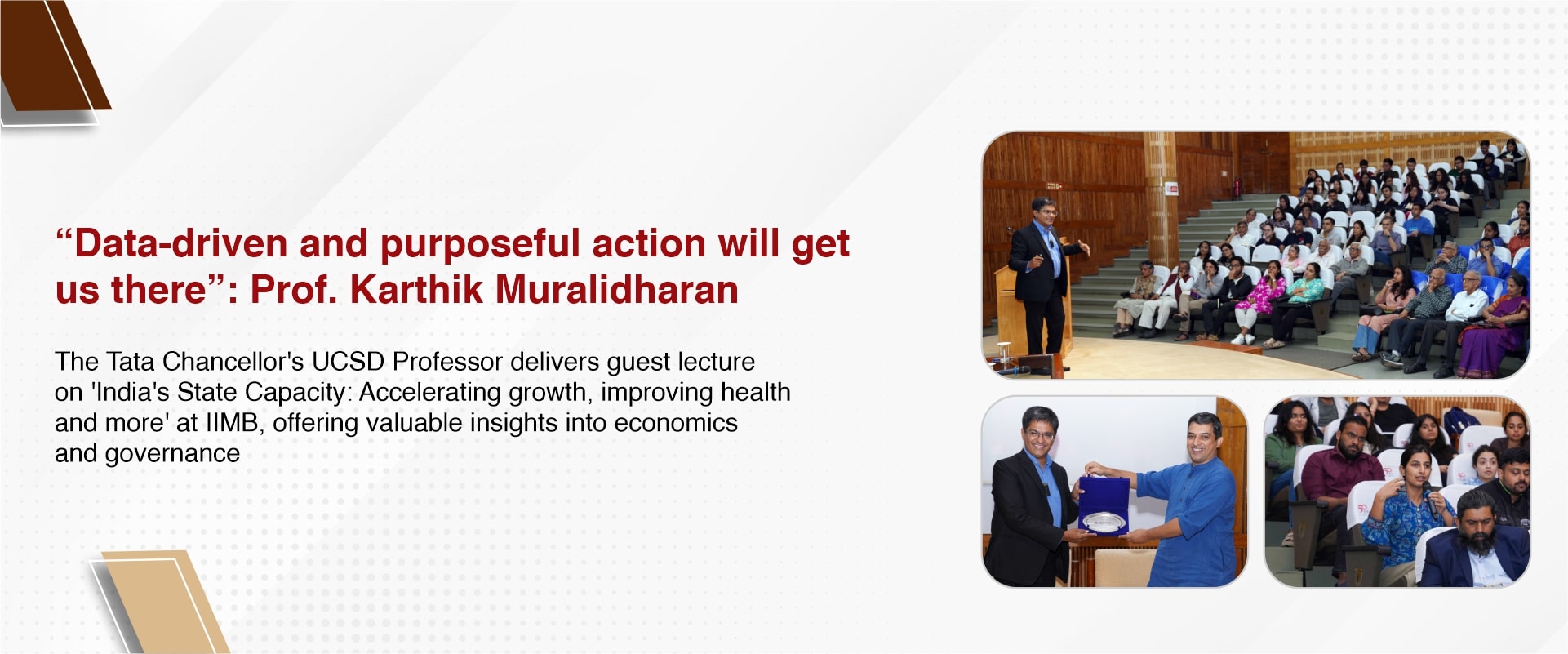 “Data-driven and purposeful action will get us there”: Prof. Karthik Muralidharan