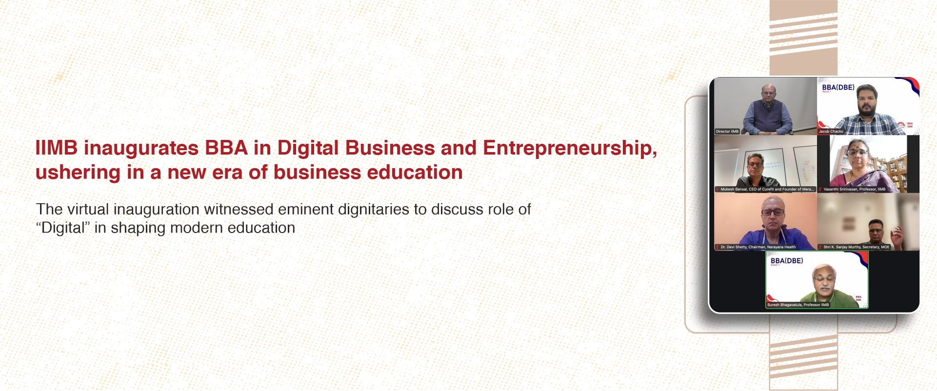 IIMB inaugurates BBA in Digital Business and Entrepreneurship, ushering in a new era of business education