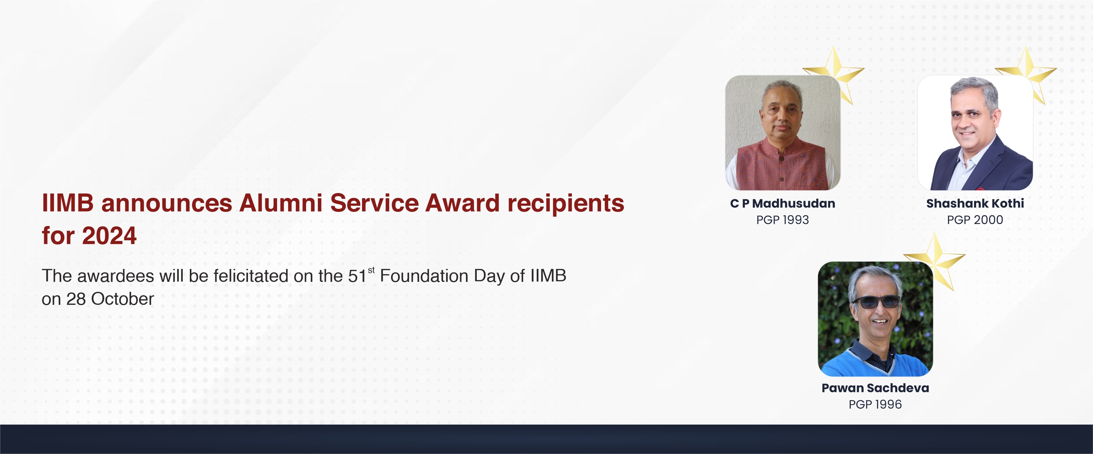 IIMB announces Alumni Service Award recipients for 2024 