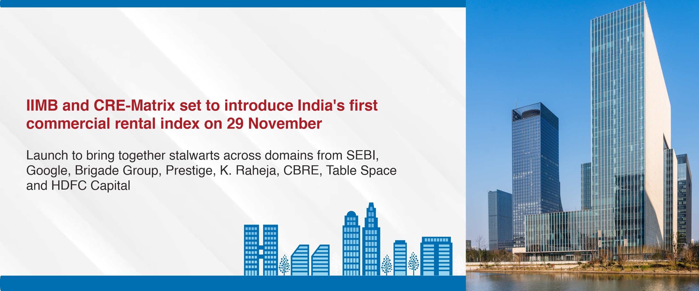 IIMB to launch India’s first scientific commercial rental index on 29 November