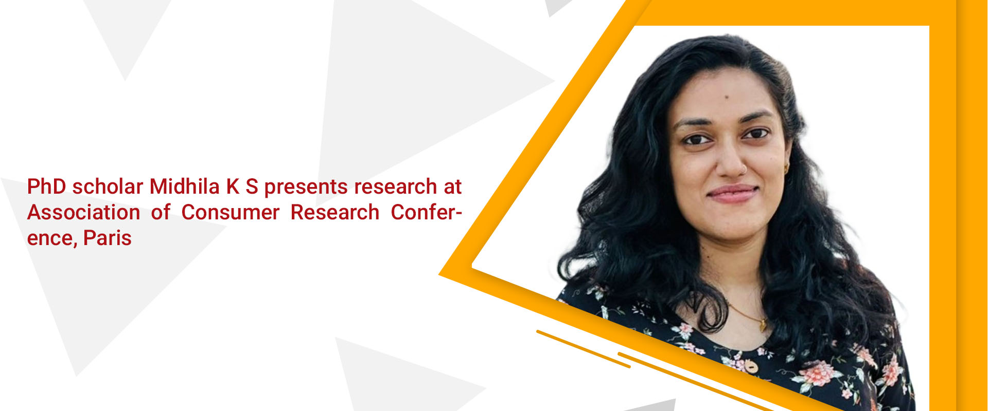 PhD scholar Midhila K S presents research at Association of Consumer Research Conference, Paris 