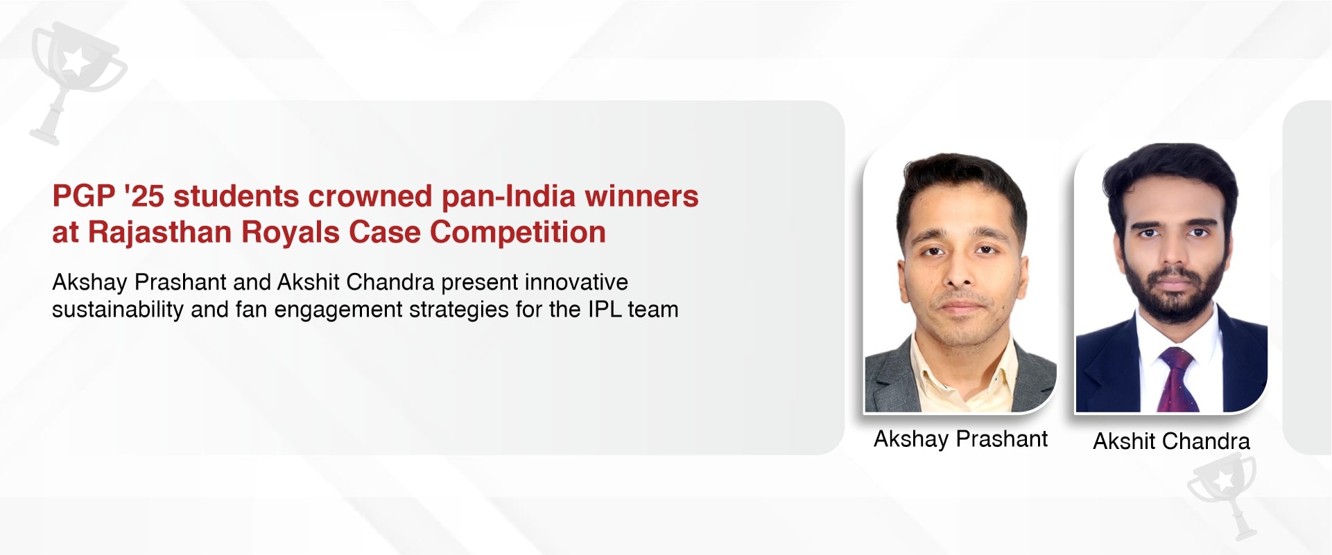 PGP ’25 students crowned pan-India winners at Rajasthan Royals Case Competition