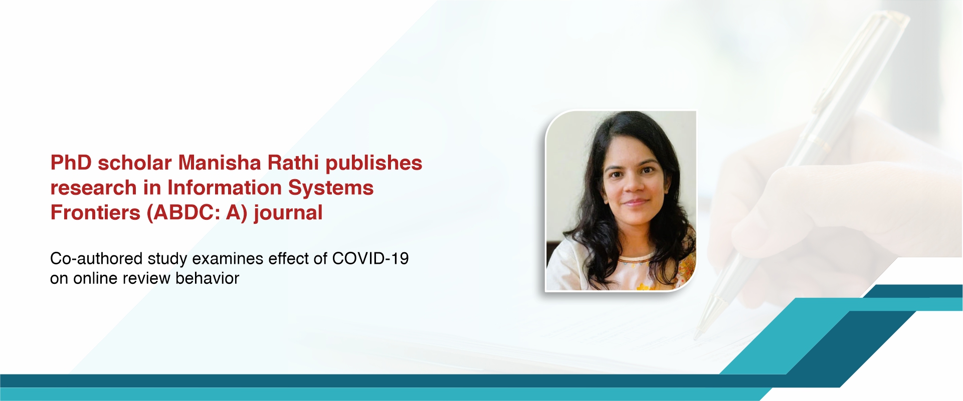 PhD scholar Manisha Rathi publishes research in Information Systems Frontiers (ABDC: A) journal