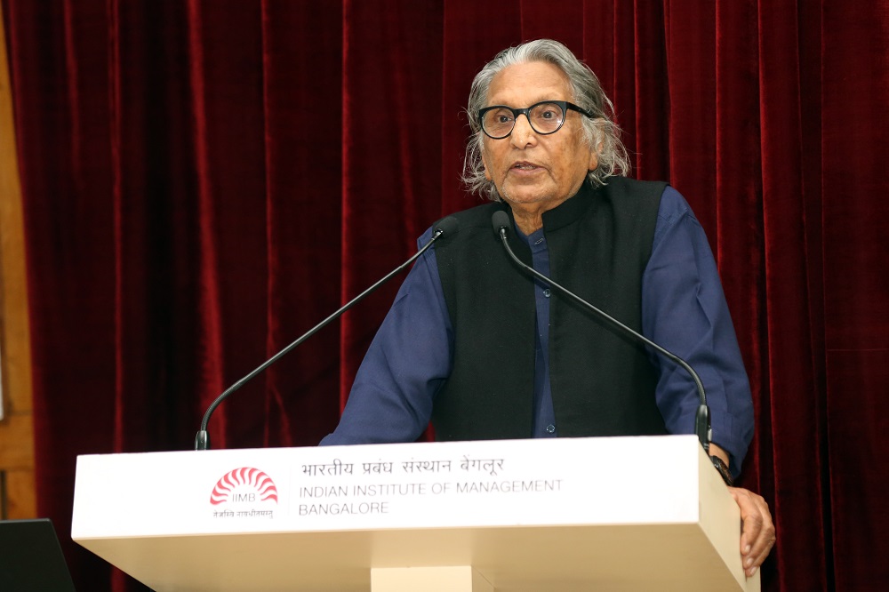 The role of architecture in shaping values, building character and nurturing human relationships forms the theme of Pritzker Laureate Dr. Balkrishna Doshi’s lecture on October 28, 2019.