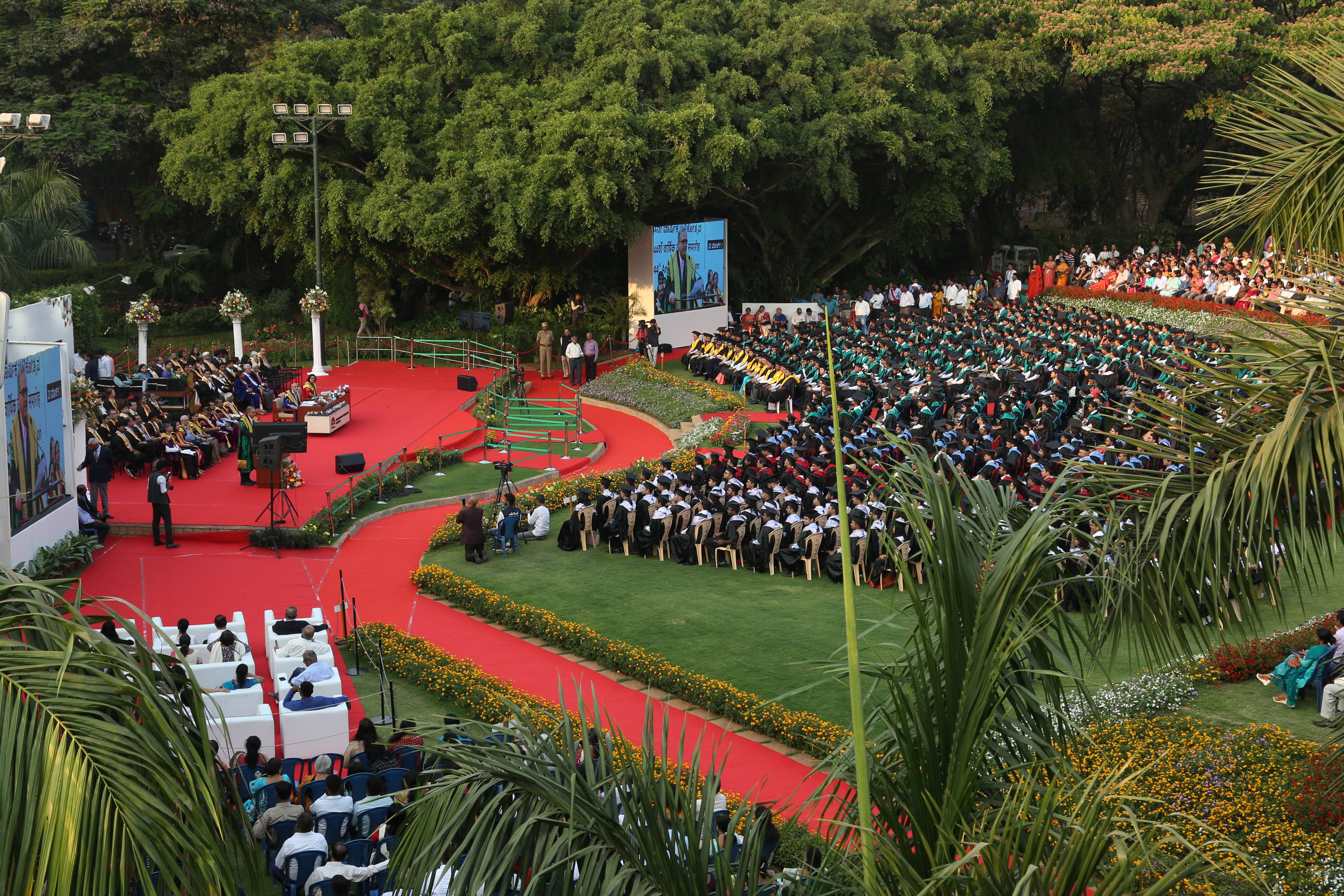 Views of the Open Air Theatre at the 44th Convocation at IIMB on March 22, 2019.