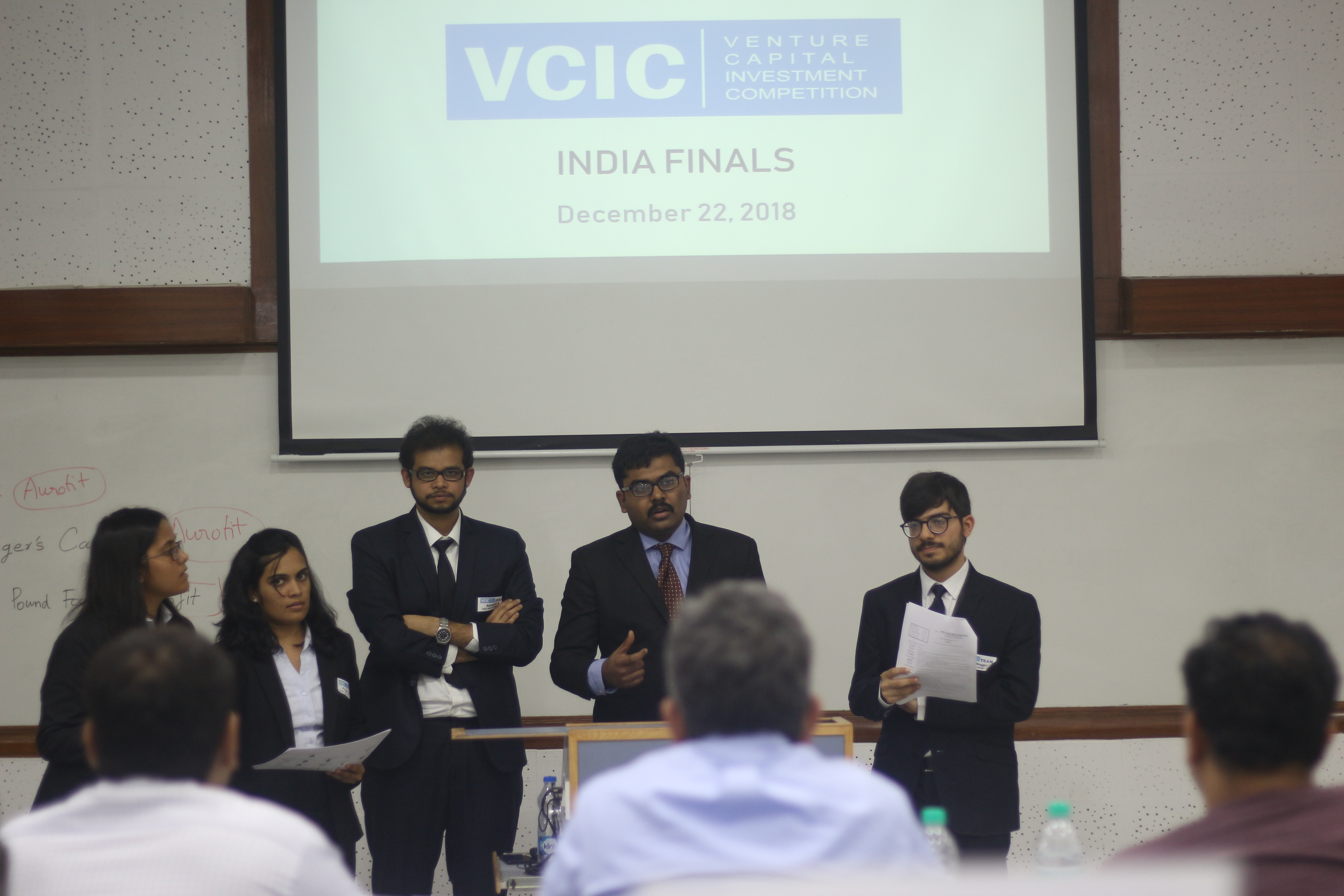 Campus finalists from IIM Bangalore make their pitch.