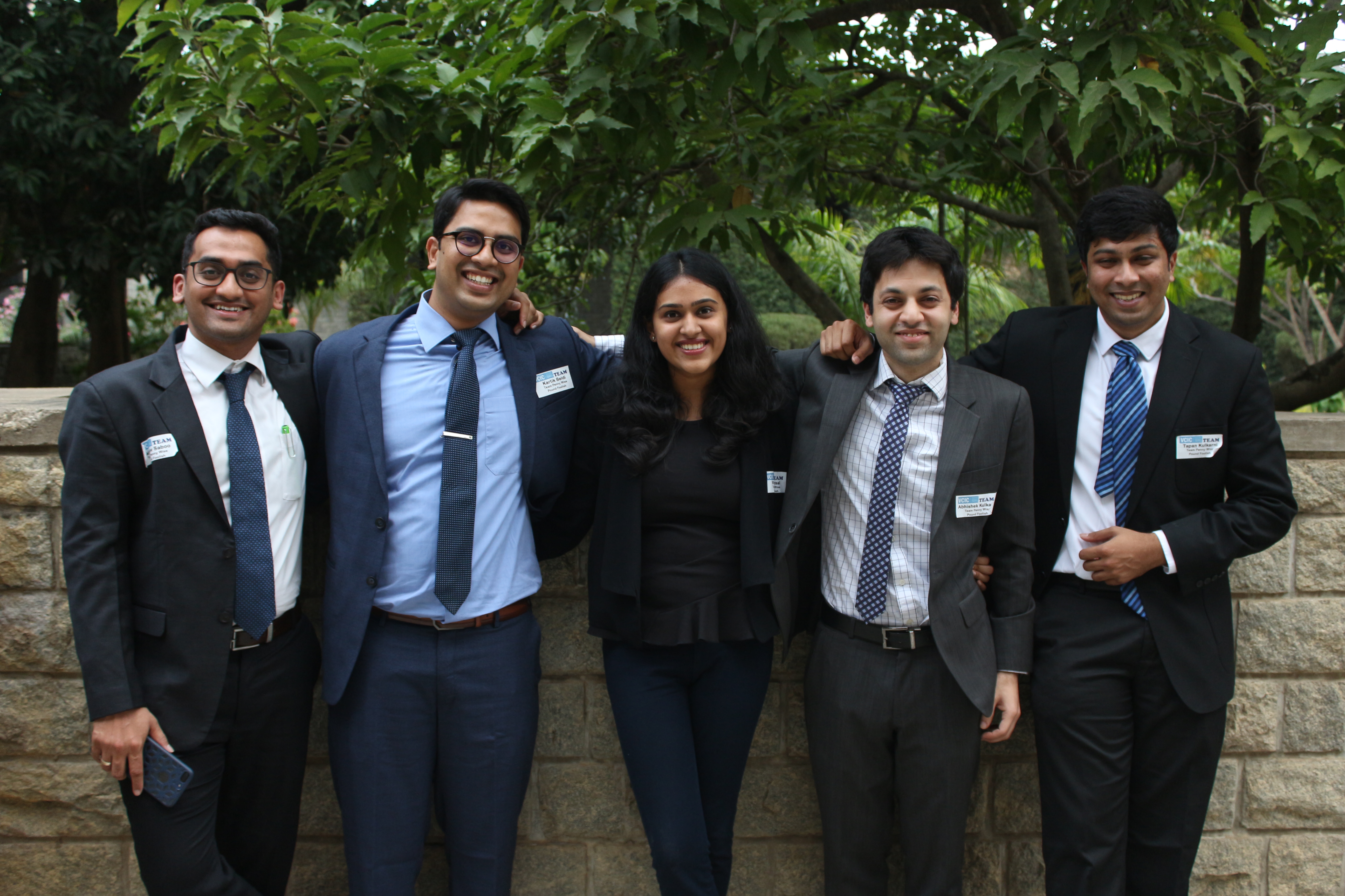 The winning team from ISB.