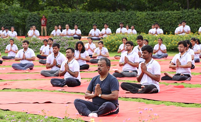 IIM Bangalore celebrates International Yoga Day on campus