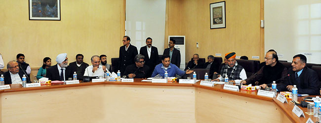 Prof. Charan Singh in pre-budget consultative meeting with FM