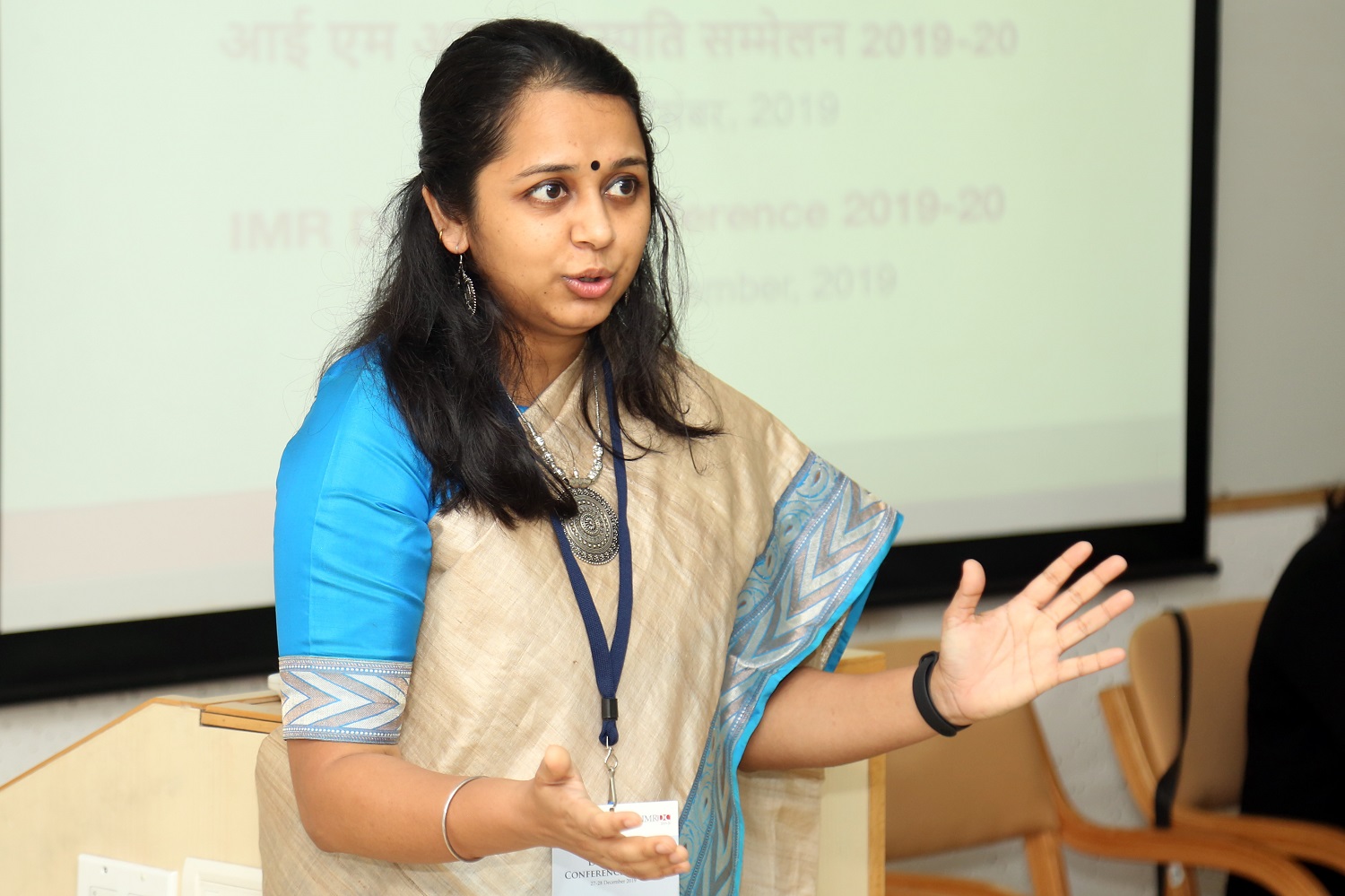 Prof. Shabana Mitra, IIMB, during the conference.